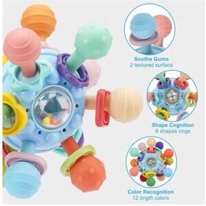 Cahilon Baby Montessori Sensory Teething Toy Blue